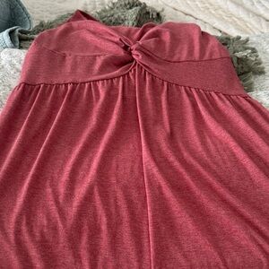 Elegant Pink Twist-Front Dress